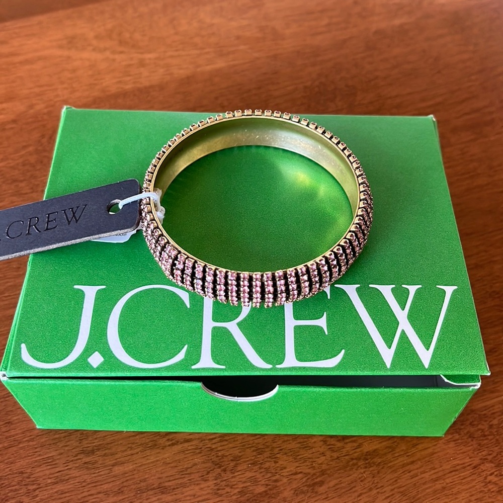 J.Crew crystal studded bangle bracelet